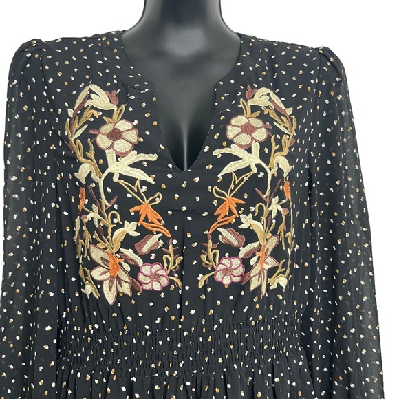 NWT SEE AND BE SEEN floral boho coastal cowgirl maxi dress. Sz Medium - Picture 2 of 11